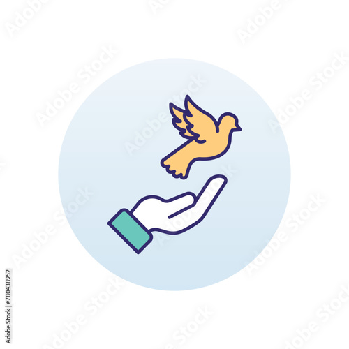 Peace day vector icon