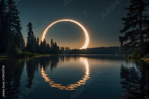 A solar eclipse with amazing view © lwin