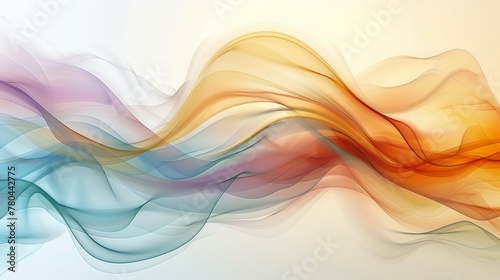 abstract lines in an image of a wave of colored liquid © Wirestock