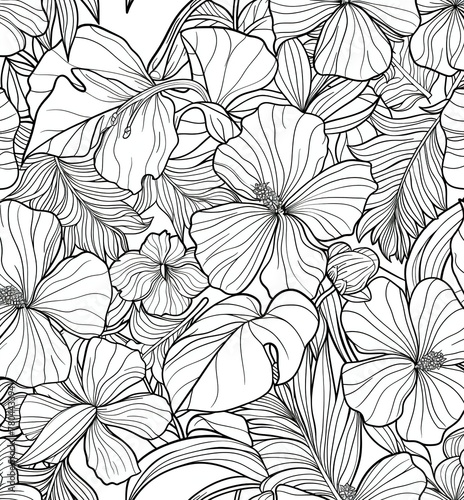 Wallpaper Mural AI generated illustration of a black and white mandala flower Torontodigital.ca