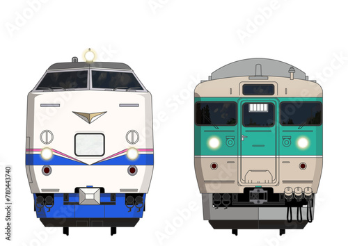 福井の列車No.1_485系1000番 / 113系7700番台_Japanese Railroad Cars in "Fukui"