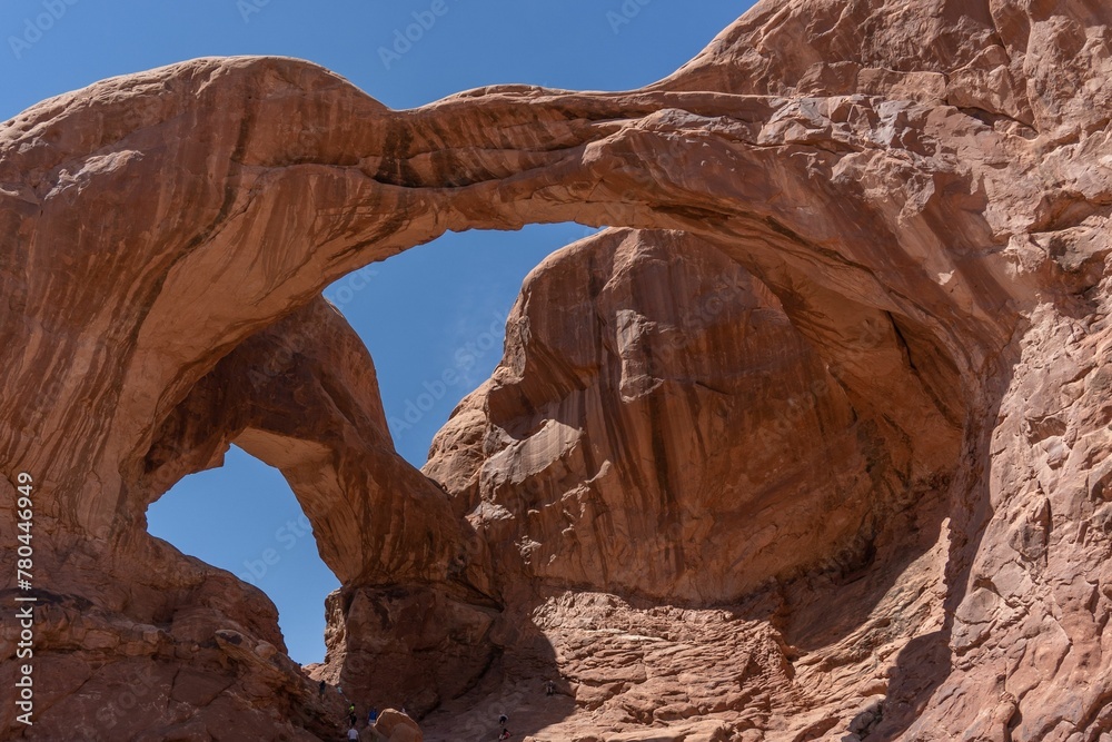 Fototapeta premium Sandstone Arch with blue sky at Arches national park in Utah - USA