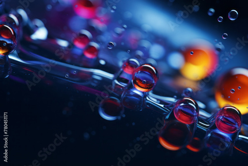 AI Generated Image. Oxygen molecules nano particles photo