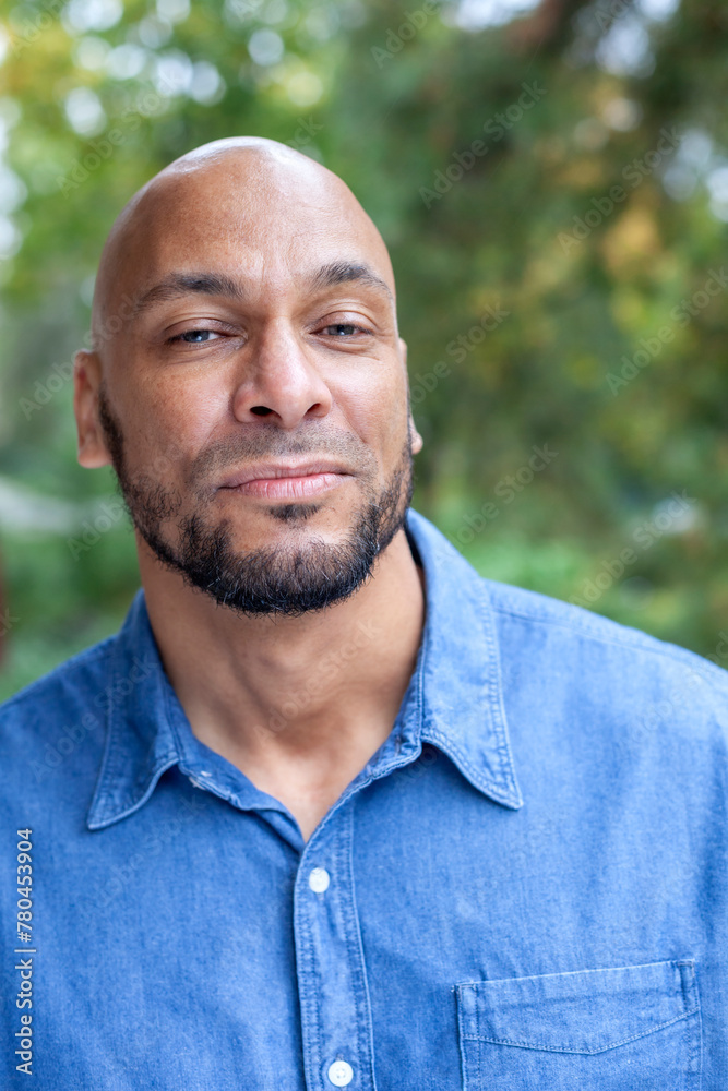 Portrait of bald mid adult man with beard Portrait of bald mid adult man with beard