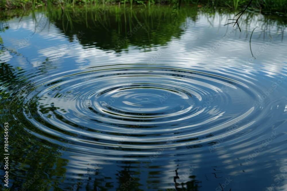 AI generated illustration of a close-up of rippling water waves AI generated illustration of a close-up of rippling water waves