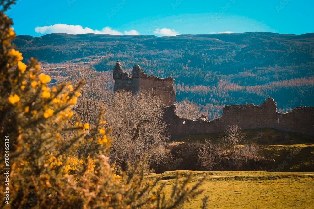 Scottish Highland Castle on a sunny day