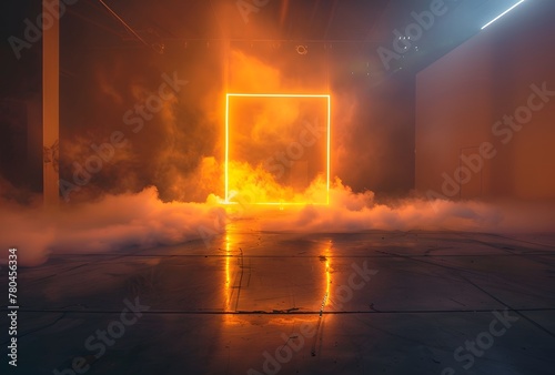 a smoke and a square frame