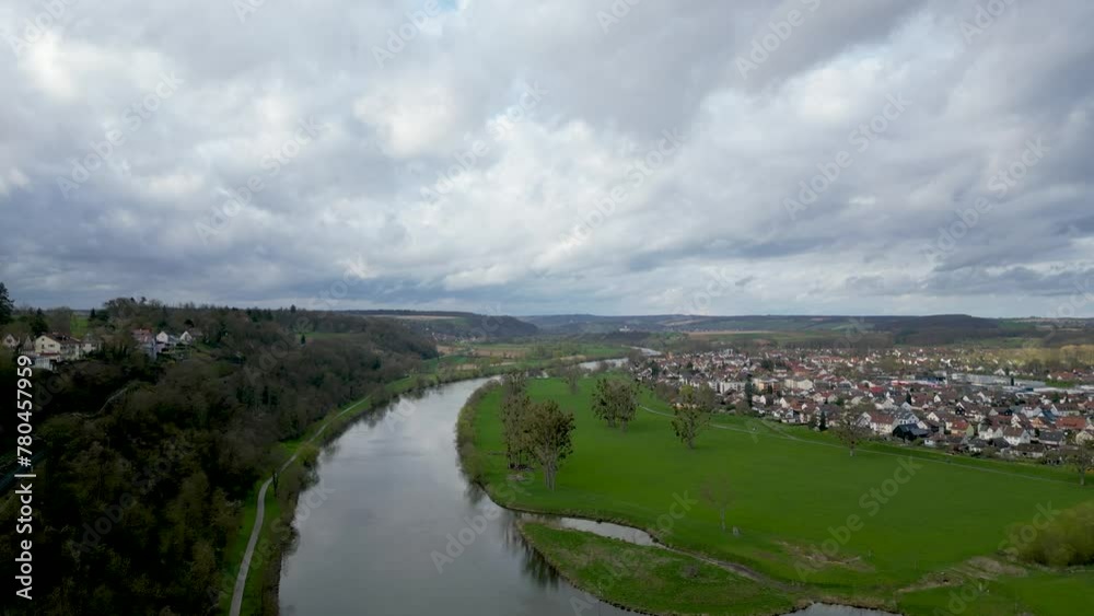 Offenau, a town in Heilbronn, Baden-Wurttemberg in Germany, situated right next to the river Neckar Offenau, a town in Heilbronn, Baden-Wurttemberg in Germany, situated right next to the river Neckar