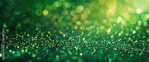 green glitter background with bokeh, st patricks day theme, high resolution, high quality