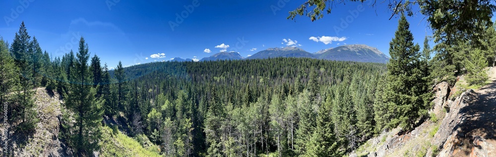 Panoramic view of the Valley of the Five Lakes in Jasper National Park in Alberta, Canada Panoramic view of the Valley of the Five Lakes in Jasper National Park in Alberta, Canada