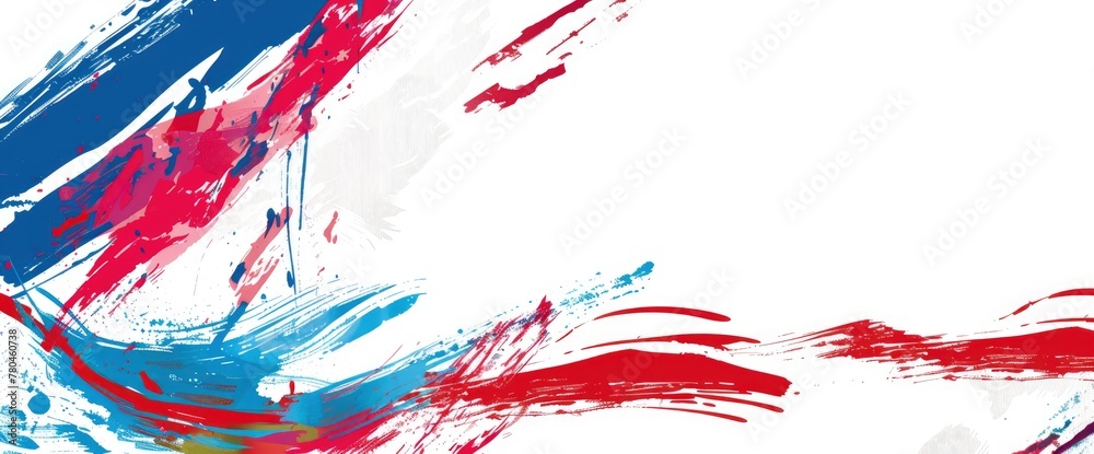 Φωτογραφία The outline of the copy space is formed by brush strokes of vibrant red, blue an