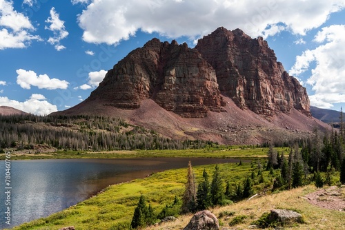 Принти на полотні Beautiful view of red castle and red castle lake in the Uinta Mountains of North