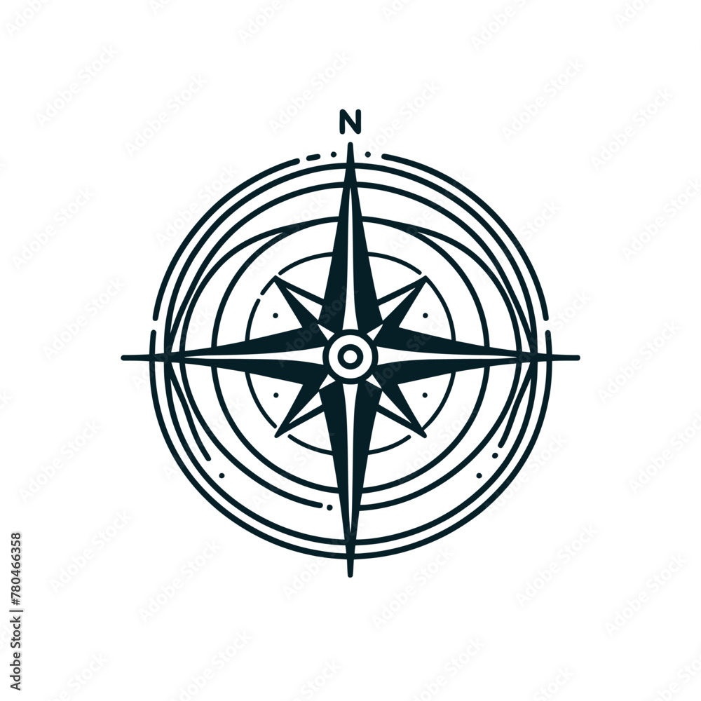 compass and wind rose icon. vector illustration of compass icon. nautical compass compass and wind rose icon. vector illustration of compass icon. nautical compass