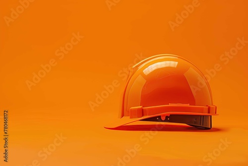 Hard hat on orange background