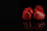 boxing gloves on black