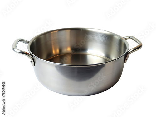 Metallic bowl isolated on transparent background include png file
