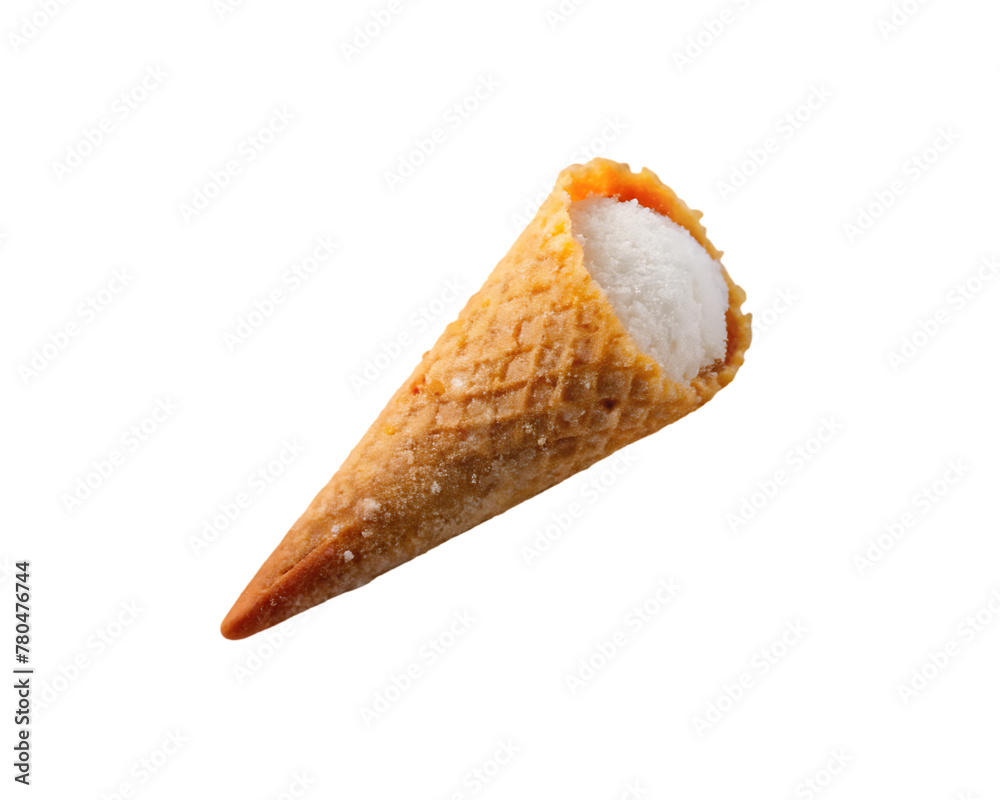 Close up on delicious ice cream cone