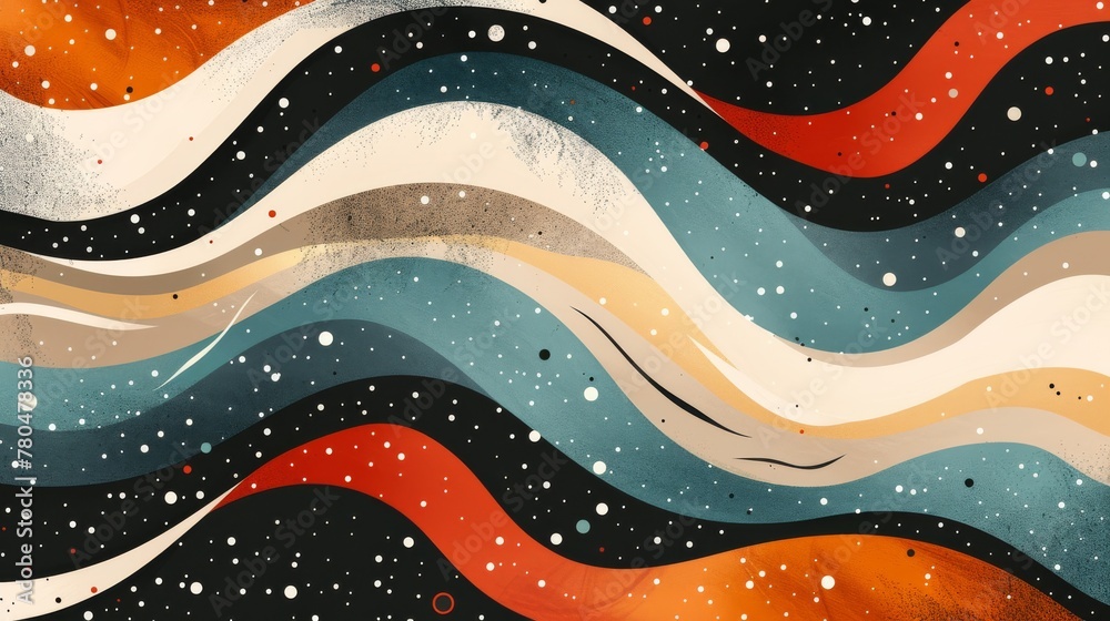 Stunning abstract background inspired by a black hole souvenir, with Terracotta red, light beige, and muted teal colors. Minimalistic design with focus on negative space. Stunning abstract background inspired by a black hole souvenir, with Terracotta red, light beige, and muted teal colors. Minimalistic design with focus on negative space.
