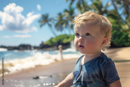 Summer Beach Holiday Chaos: Naughty Children Causing Mischief