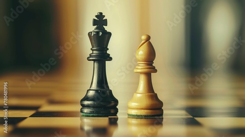 Scacchiera con scacchi bianchi e nero
 photo