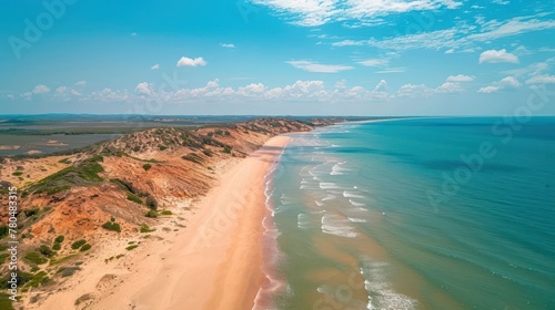 aerial view of sand dunes and the beach in the Bay region © Tina