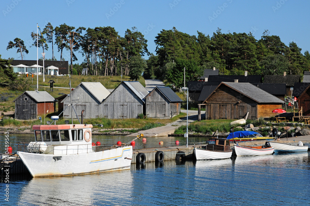 Sweden, the marina of Djupvik in summer