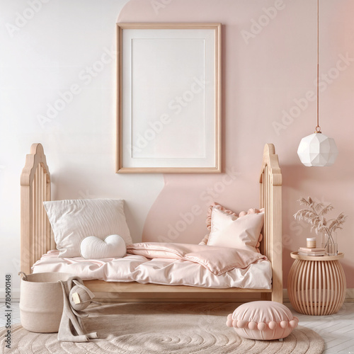 Kids room interior background mockup frame  design home decoration  ready to use mockup  ready to use poster mockup  home hanging picture decoration