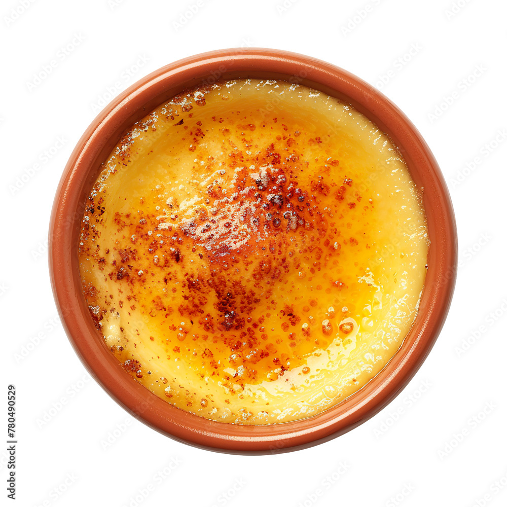 Crème brûlée isolated on white transparent background, ultra realistic, PNG Crème brûlée isolated on white transparent background, ultra realistic, PNG