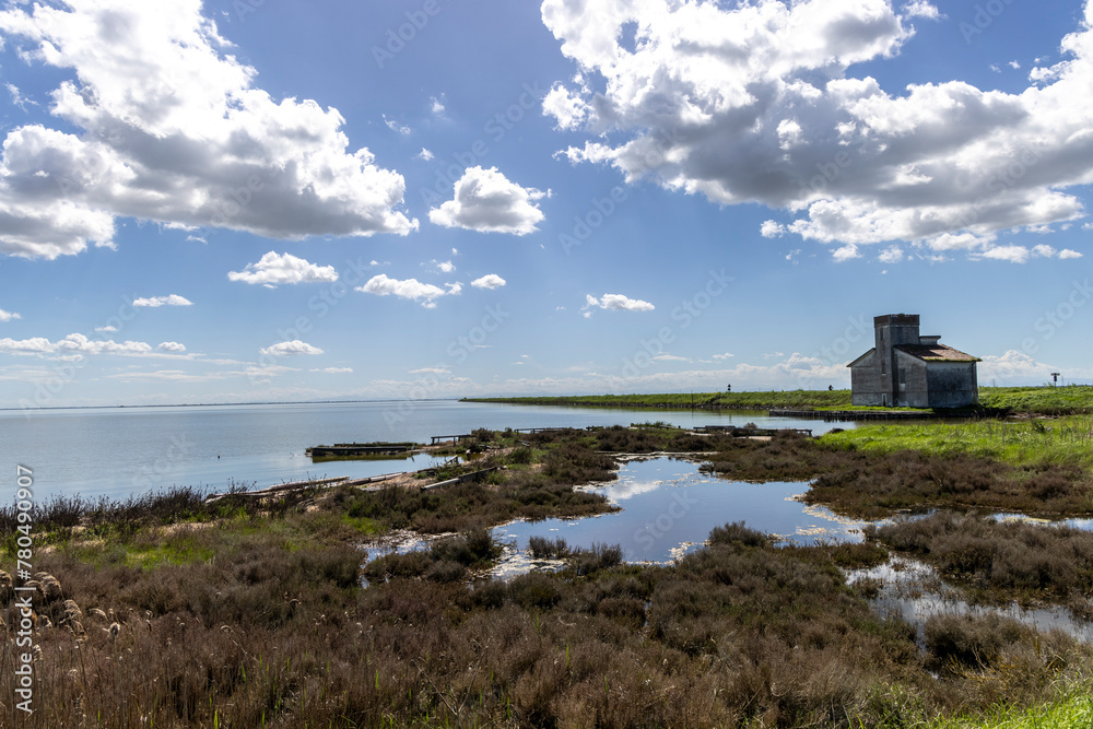 Landscape protection area named Valli di Comacchio in Italy, Europe