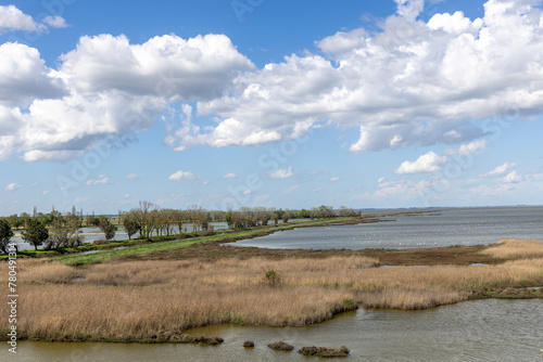 Obraz na płótnie Landscape protection area named Valli di Comacchio in Italy, Europe w salonie