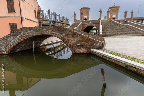 Obraz na płótnie Comacchio is a city and state in the Adria in the province of Ferrara in the region of Emilia-Romagna in Italy w salonie
