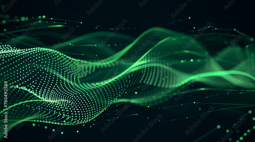 Green Abstract Digital Dot Technology Background Green Abstract Digital Dot Technology Background