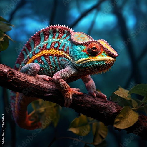 Chameleon Charm: Mesmerizing Images of Colorful Reptilian Wonders © luckynicky25