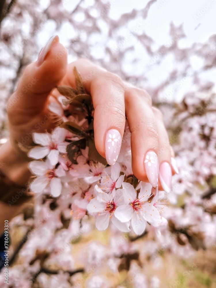 hands with flowers