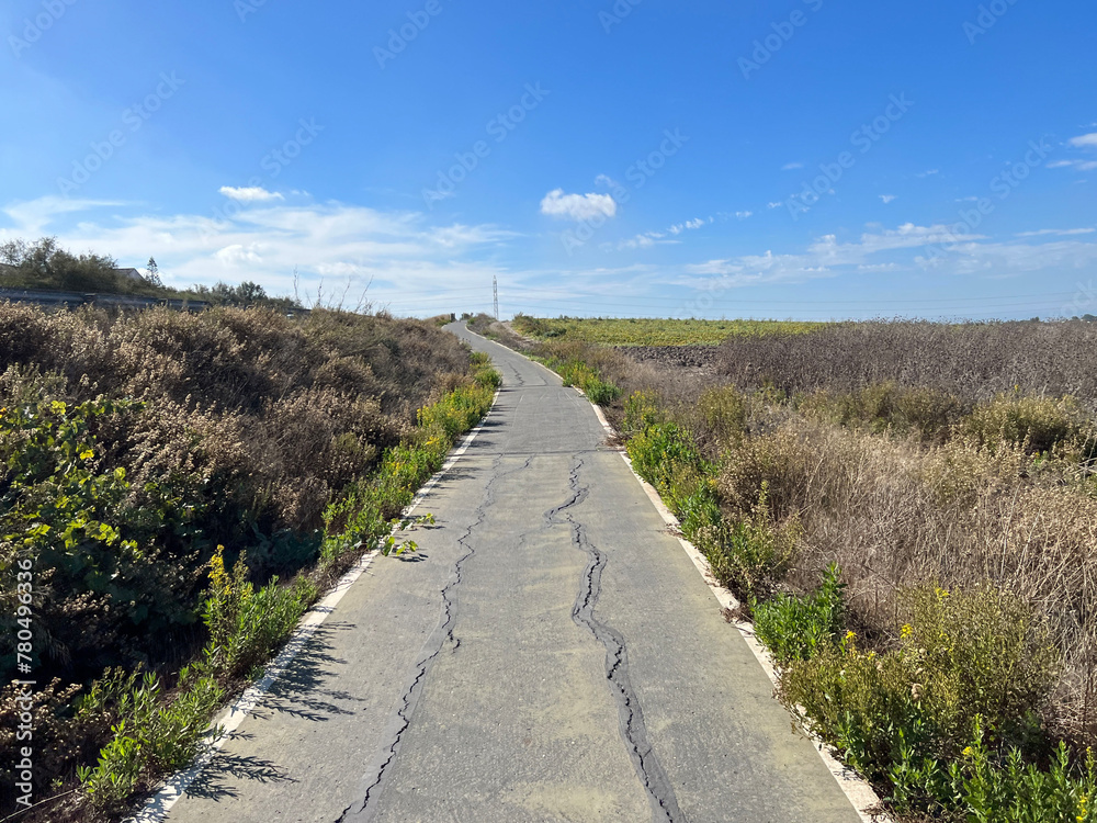 Fototapeta premium Bicycle path around Chipiona