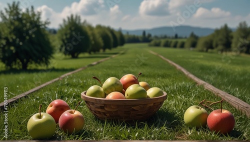 apples in the grass