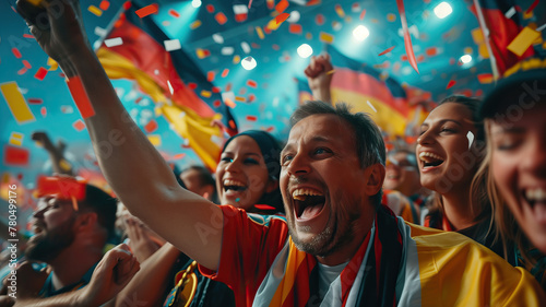 German Couple Supporting the Team, Soccer Championship