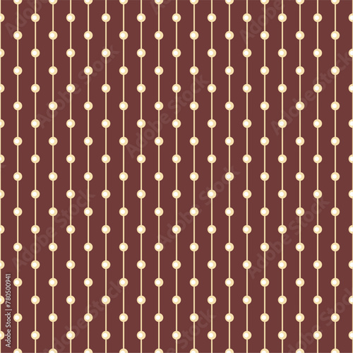 Seamless glamour print pattern with beads jewelry art decor wallpaper for textile, package, paper