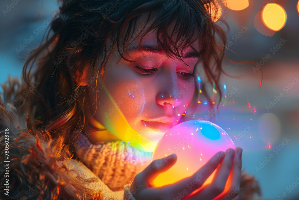 Obraz premium A smartphone app that identifies the auras of those around you, enhancing social interactions with s