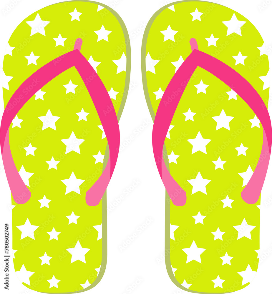 Summer Flip Flops Vector Illustration Summer Flip Flops Vector Illustration
