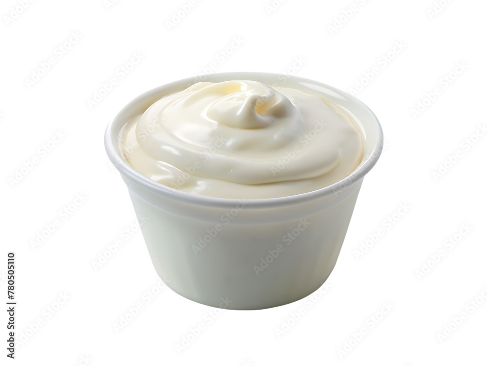 yogurt in bowl isolated on white background yogurt in bowl isolated on white background