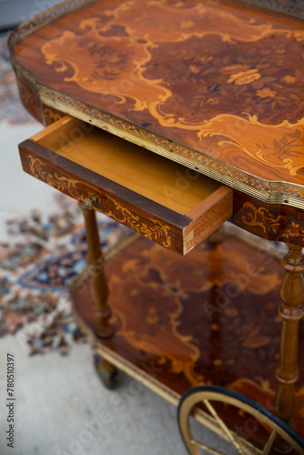 old furniture antiques rarity wood metal varnish