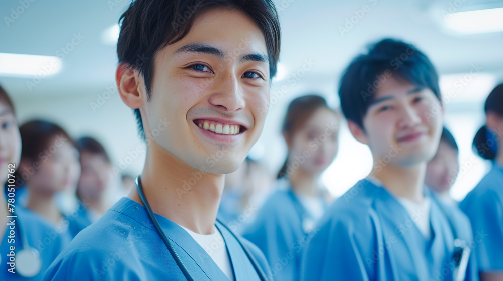 笑顔の男性看護師 笑顔の男性看護師