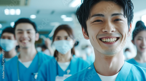 笑顔の男性看護師