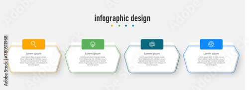 Creative concept for infographic with 4 steps. options can be used for workflow diagram, info chart, web design. vector illustration.