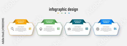 Creative concept for infographic with 4 steps. options can be used for workflow diagram, info chart, web design. vector illustration.