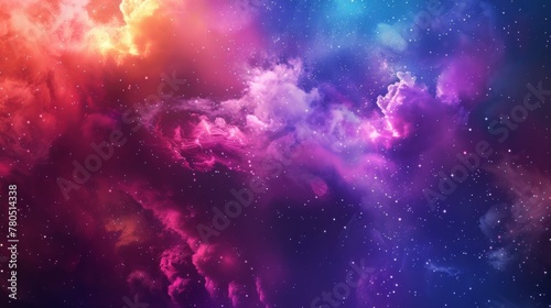 galactic background with colorful