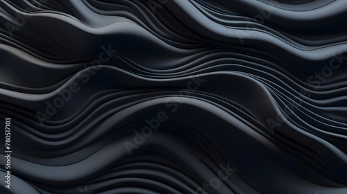 Digital black wavy curve abstract graphic poster web page PPT background