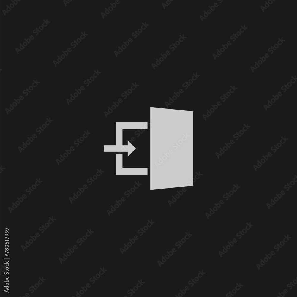 Obraz premium Login icon isolated on black background