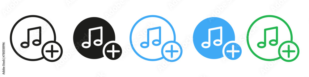 Music Library Addition Icon for Easy Audio File Integration Music Library Addition Icon for Easy Audio File Integration